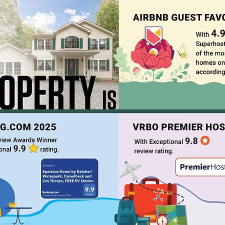 Spacious Home By Kalahari Waterpark, Camelback And Jim Thorpe, Free Ev Station Albrightsville 외부 사진